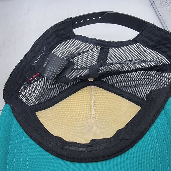 Volcom Ocean Drift Adults White Teal Hat Cap Adjustable Breathable Comfort - Picture 7 of 9